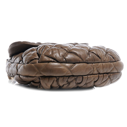Chanel Lambskin Bubble Quilt Flap Bag Brown 4 of 7
