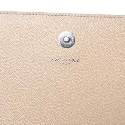 Saint Laurent Grain De Poudre Classic Kate Monogram Clutch Nude Powder 6 of 8