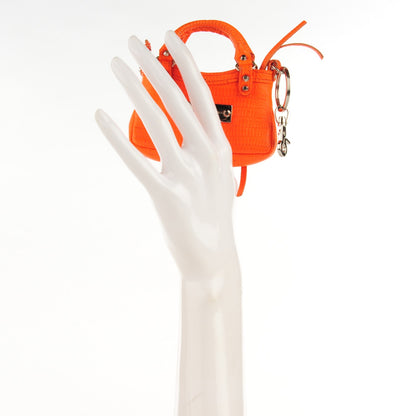 Balenciaga Lizard Embossed Mini First Bag Charm Orange 2 of 8