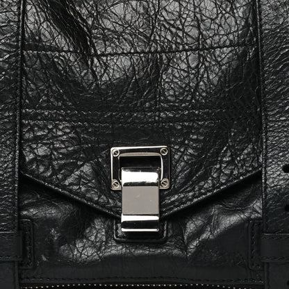 Proenza Schouler Lambskin Medium PS1 Plus Zip Satchel Black 7 of 9