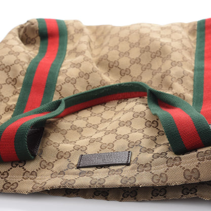 Gucci GG Monogram Medium Web Handle Vertical Tote Bag Dark Brown 10 of 11