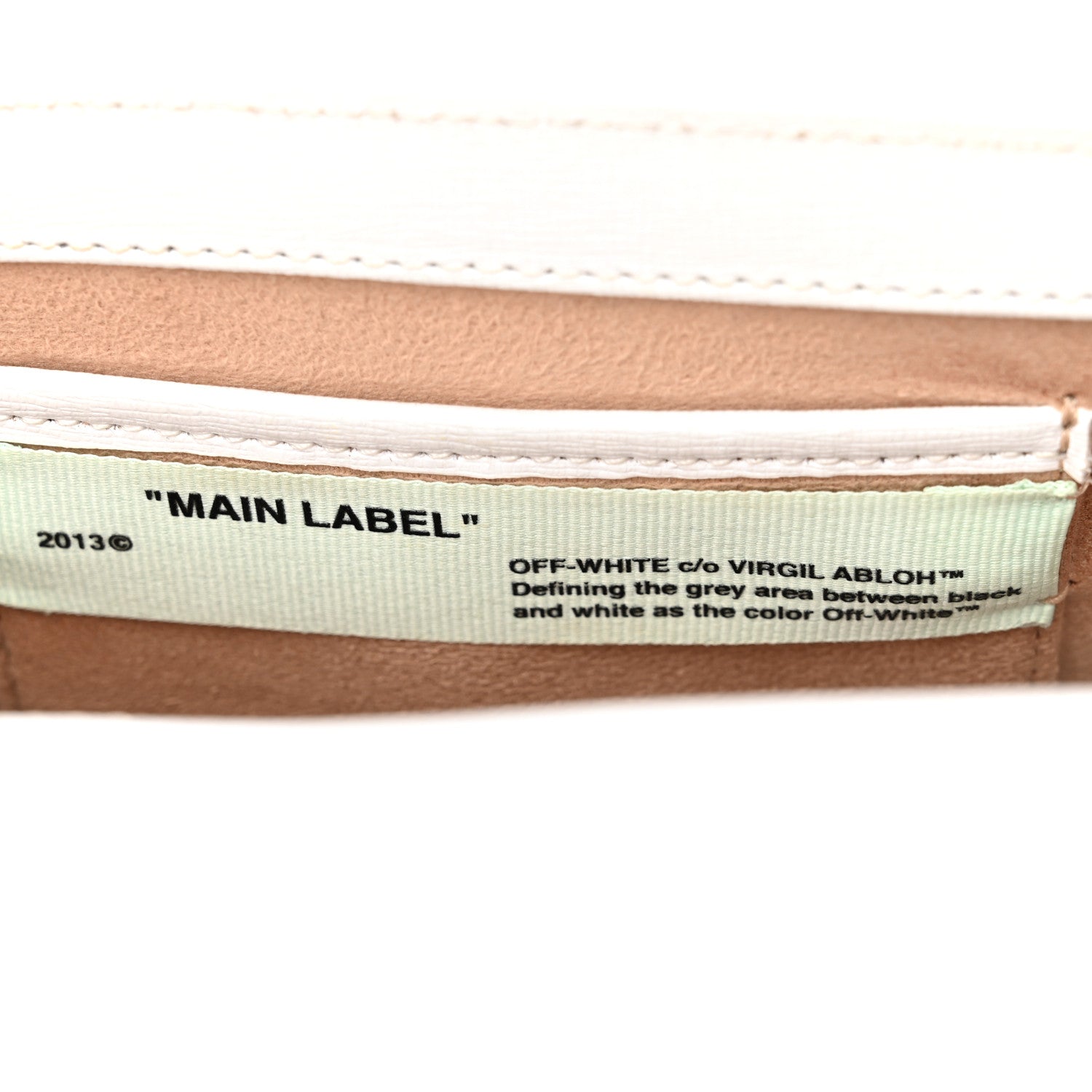 Off-White Calfskin Diag Striped Belt Bag Crossbody White Black 6 of 18
