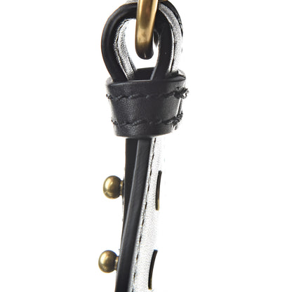 Christian Dior Canvas Embroidered Studded Bohemian Fringe Shoulder Strap Black Multicolor 6 of 7