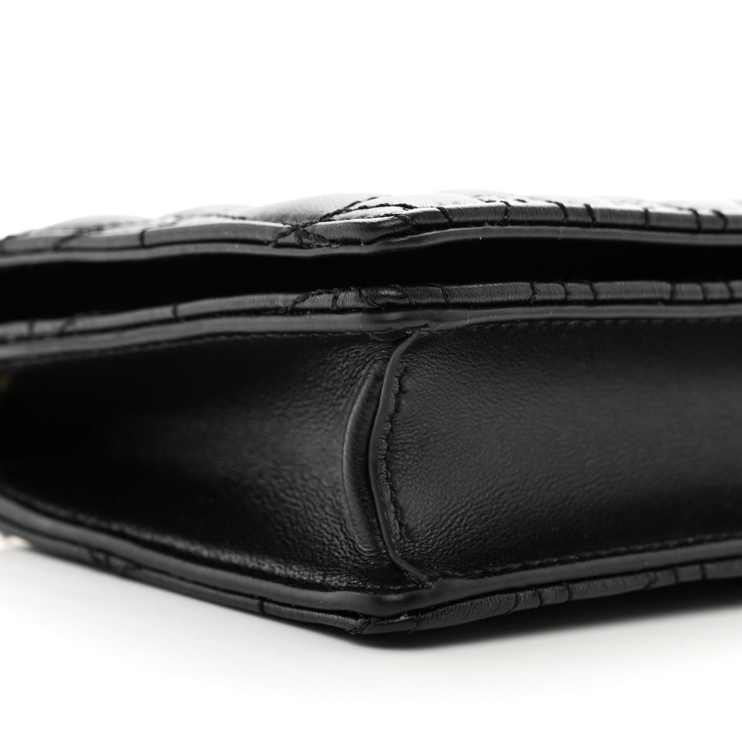 Nappa Quilted Virtus Clutch Bag Black