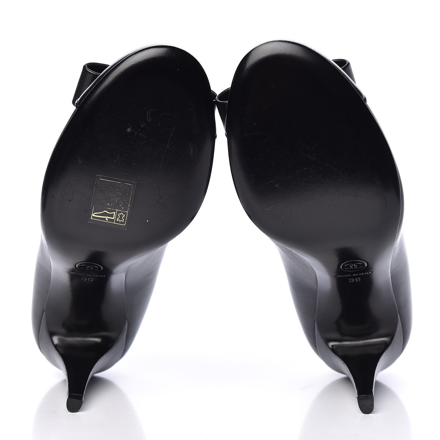 Chanel Lambskin Bow Pumps 39 Black 10 of 12