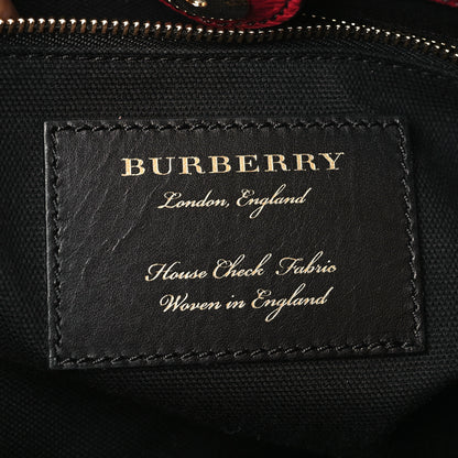 Burberry Grainy Calfskin House Check Small Banner Tote Red 6 of 8