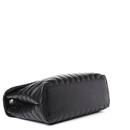 Saint Laurent Calfskin Y Quilted Monogram Medium Loulou Chain Satchel Black 3 of 11
