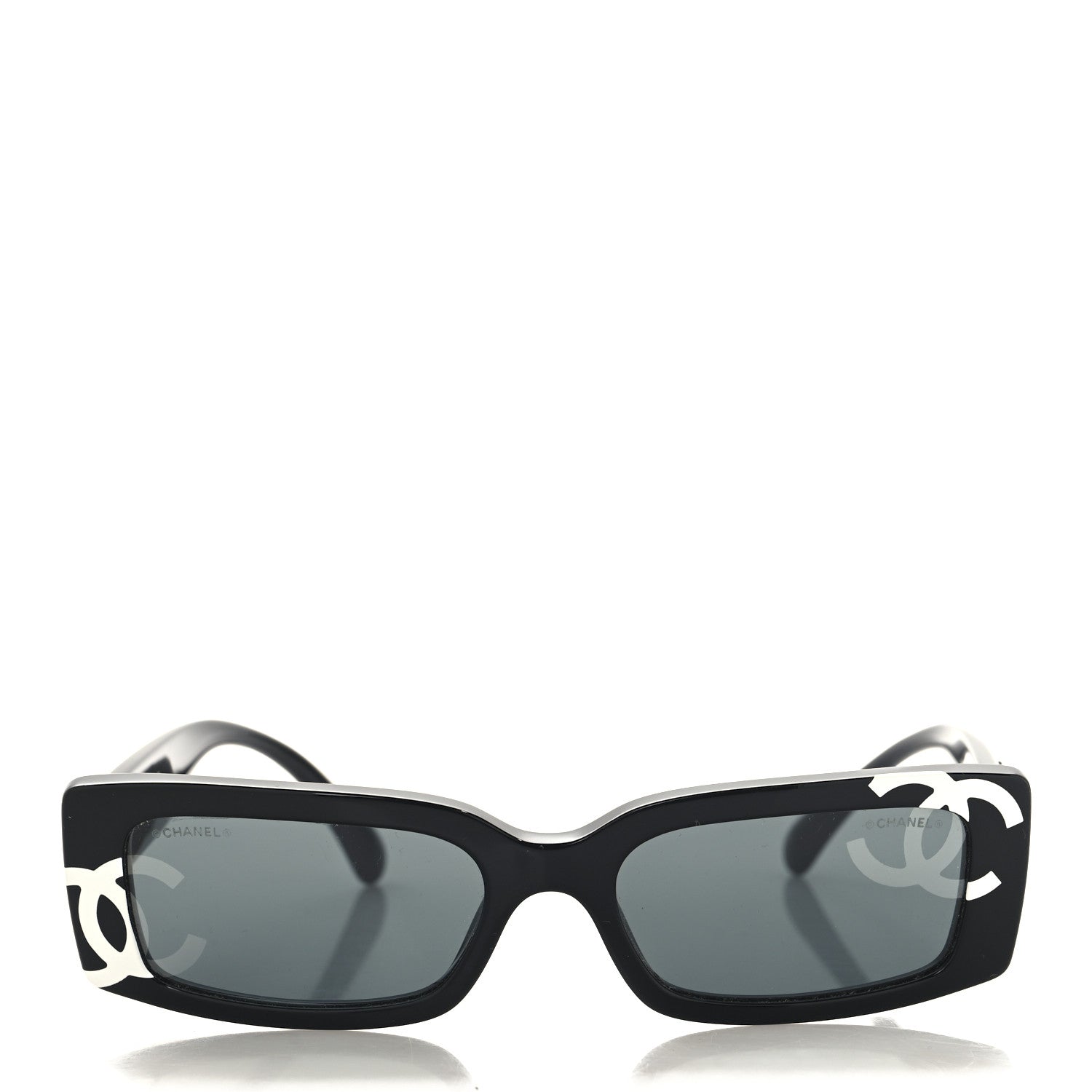 Chanel Acetate CC Sunglasses 71473 Black White 2 of 6