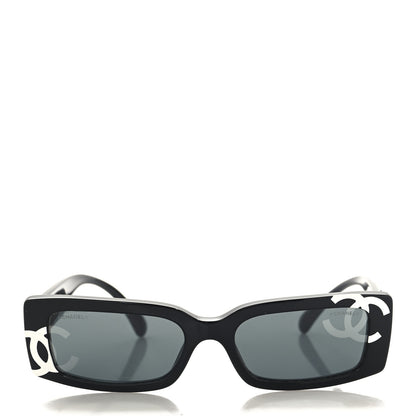 Chanel Acetate CC Sunglasses 71473 Black White 2 of 6