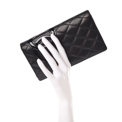 Chanel Calfskin Quilted Cambon Yen Wallet Black 2 of 10
