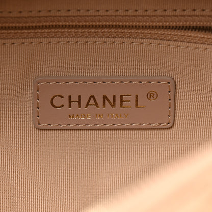 Chanel Calfskin Quilted Small Bowling Bag Beige 6 of 9
