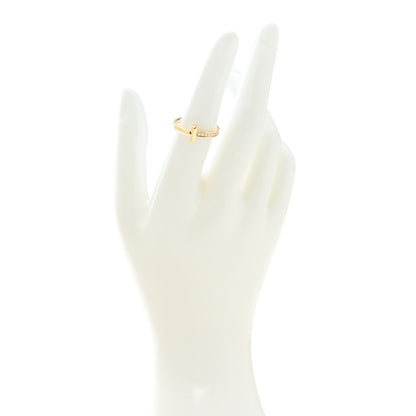 Tiffany 18K Yellow Gold Diamond 2.5mm T T1 Ring 52 6 2 of 5