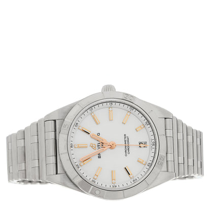 Breitling Stainless Steel Diamond Mother of Pearl 36mm Chronomat Automatic Watch A10380 2 of 5