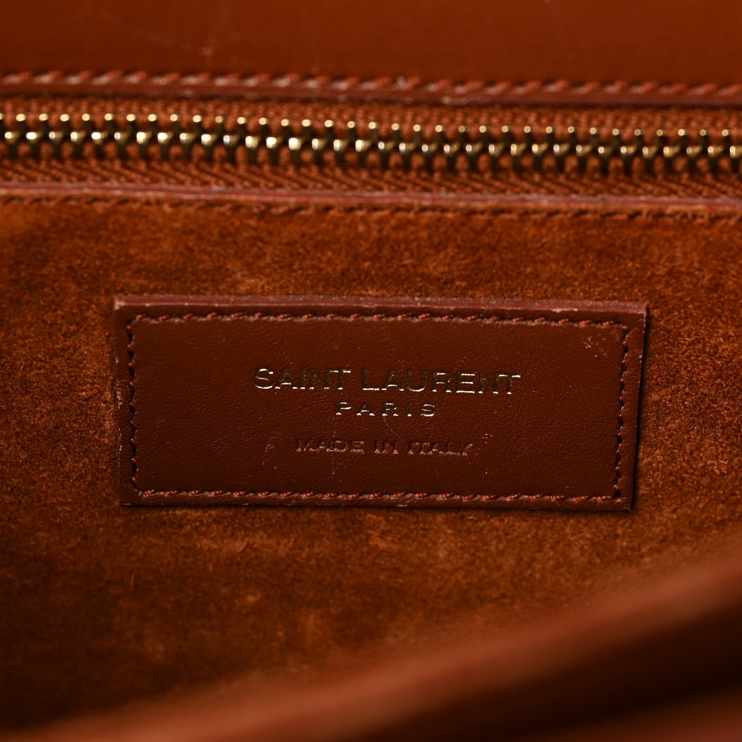 Saint Laurent Smooth Calfskin Medium Classic Monogram Universite Bag Brown 6 of 13