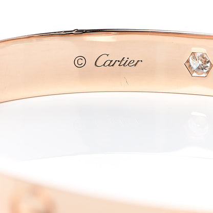 Cartier 18K Pink Gold 4 Diamond LOVE Bracelet 16 4 of 5