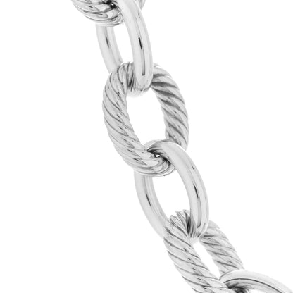David Yurman Sterling Silver 16mm Large Oval Link Necklace 4 of 6