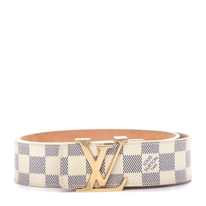 Louis Vuitton Damier Azur 40mm LV Initiales Belt 85 34 1 of 7