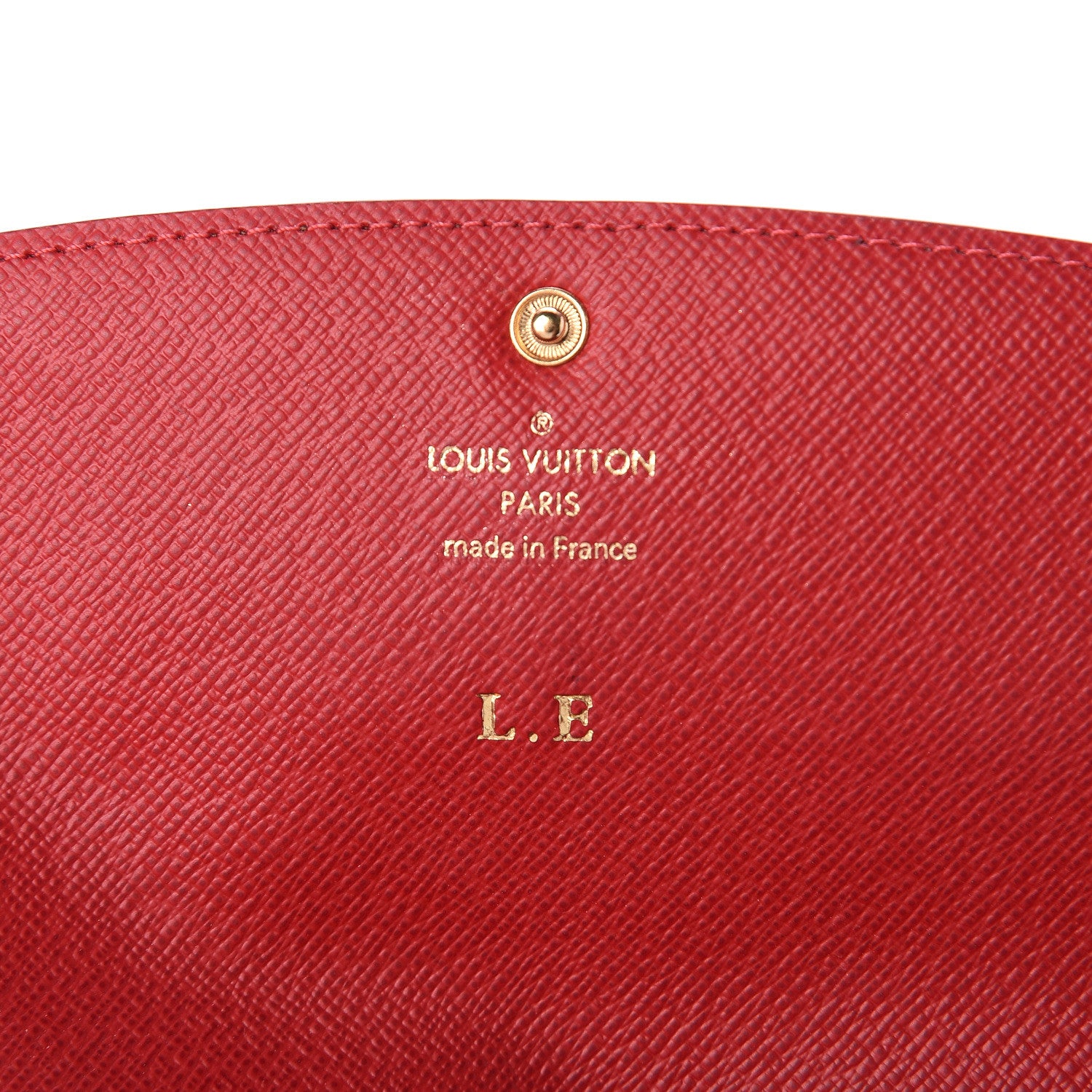 Louis Vuitton Damier Ebene Emilie Wallet Red 5 of 5