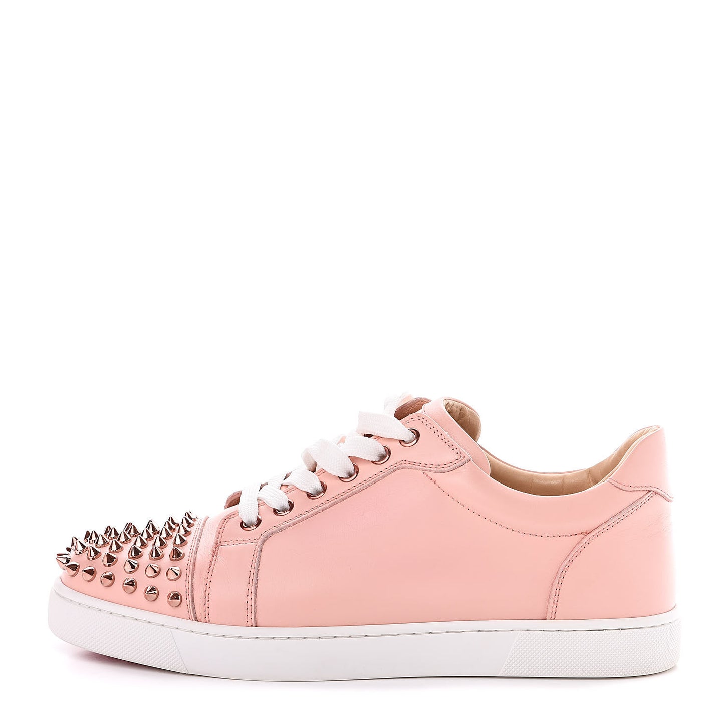 Calfskin Womens Vieira Spiked Flat Sneakers 39.5 Jupon Pink