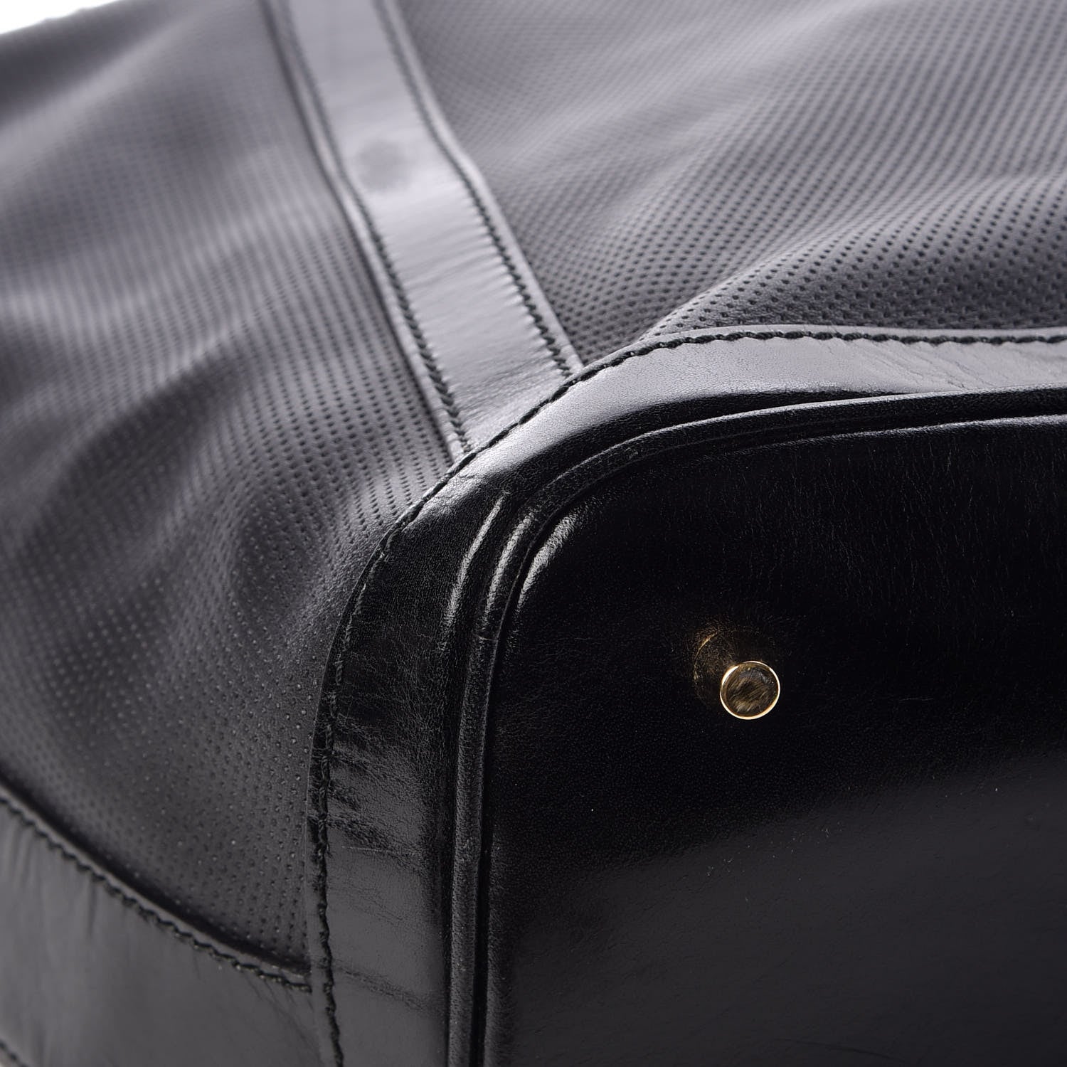 Burberry Calfskin Perforated Ellers Satchel Black 12 of 14