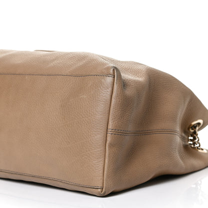 Gucci Pebbled Calfskin Large Soho Chain Shoulder Bag Nude 11 of 13