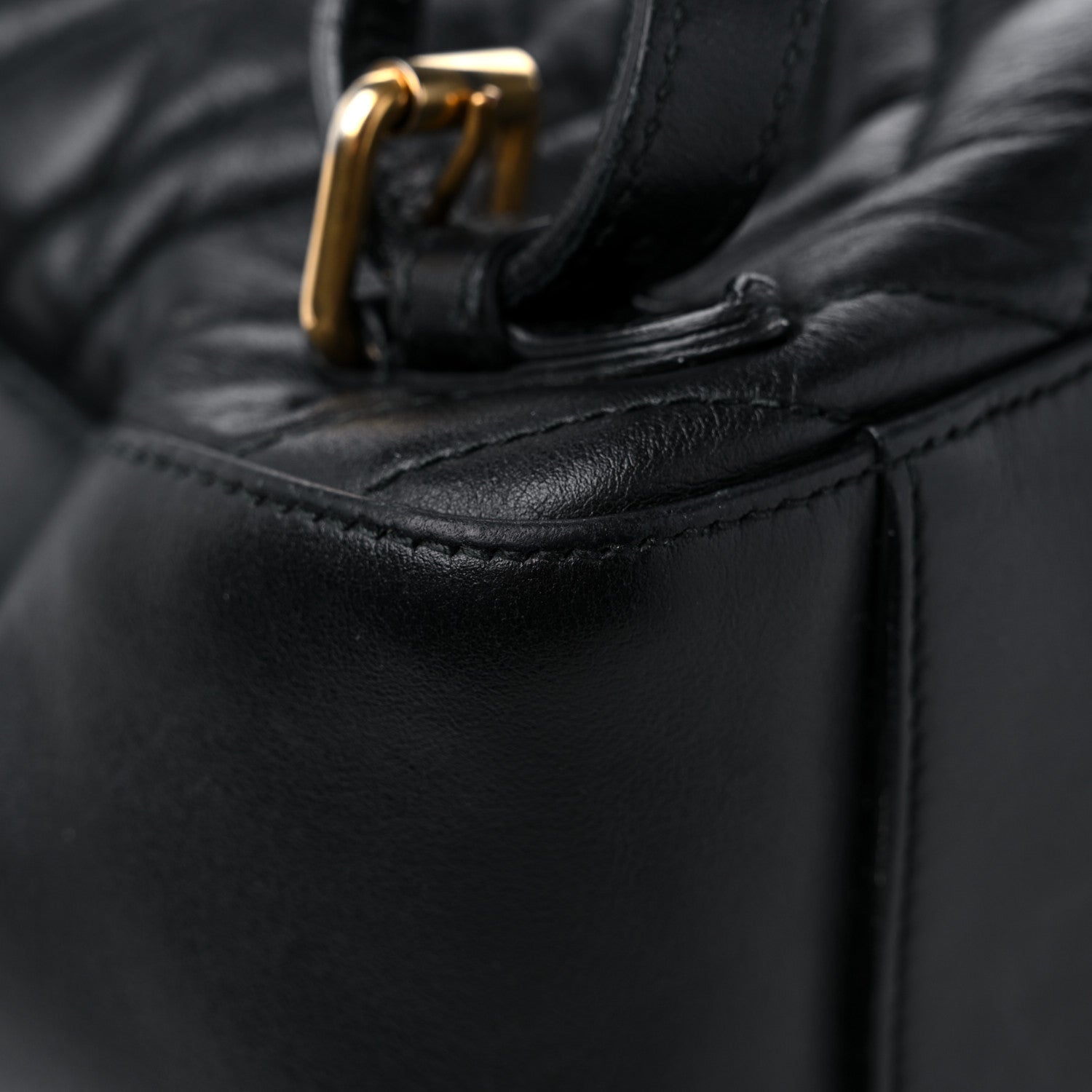 Gucci Calfskin Matelasse GG Marmont Dome Backpack Black 9 of 20