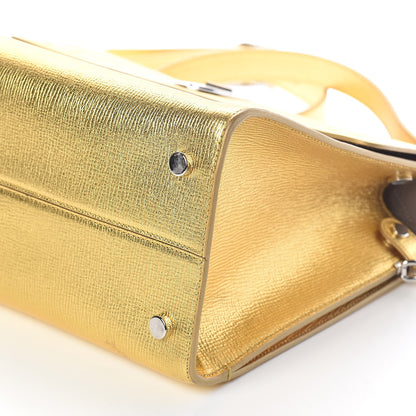 Christian Dior Metallic Goatskin Medium Diorever Flap Gold 9 of 9