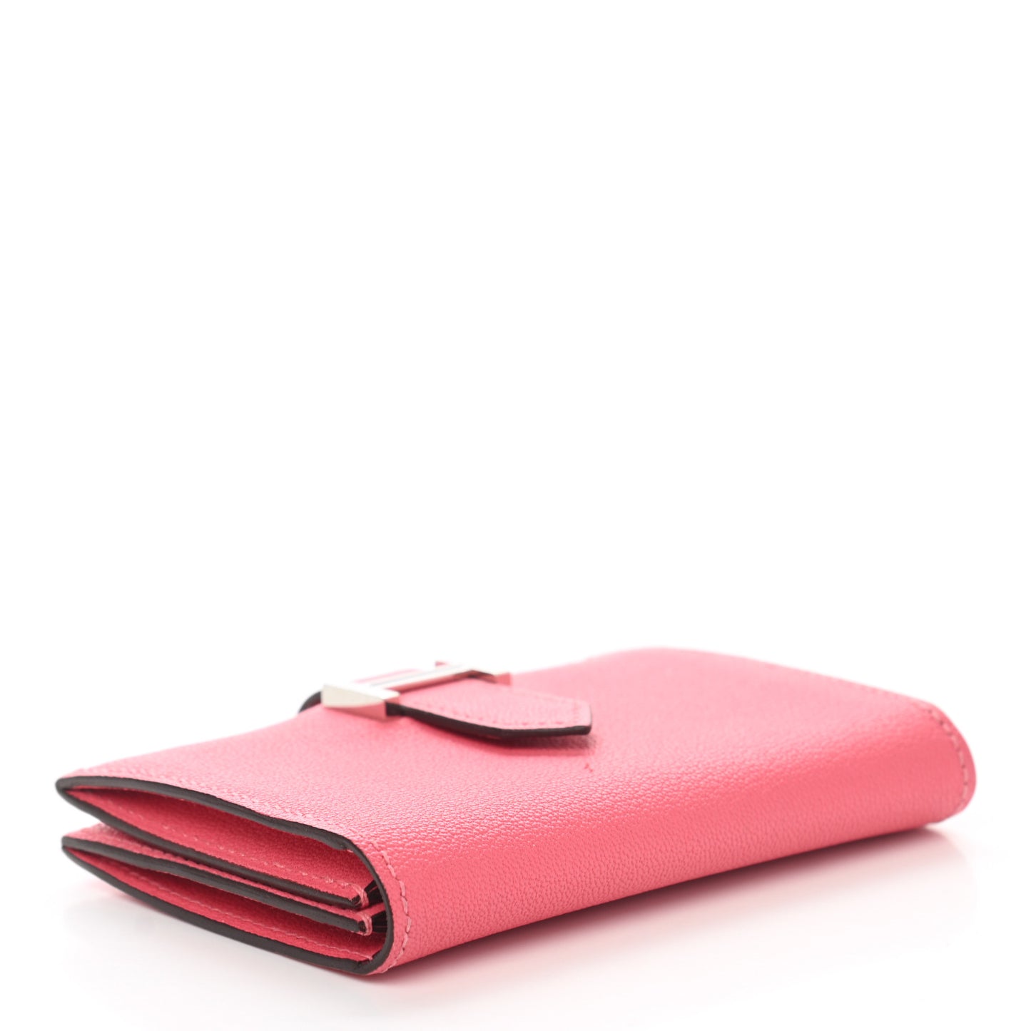 Chevre Mysore Bearn Card Holder Wallet Rose Lipstick