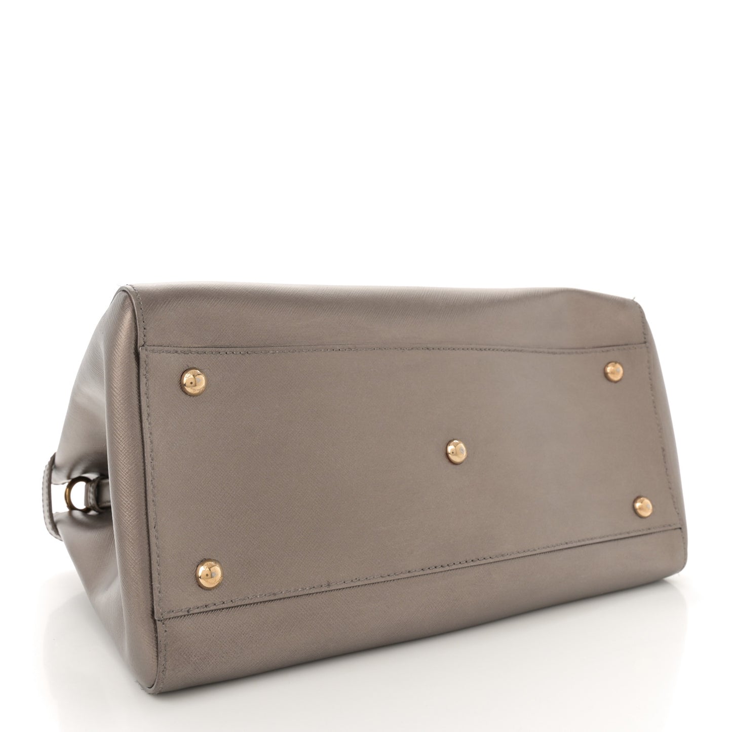 Metallic Printed Calfskin Beky Tote Bronze