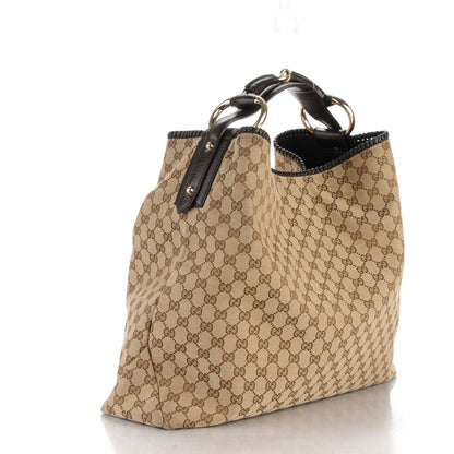 Gucci Monogram Large Horsebit Chain Hobo Dark Brown 3 of 8
