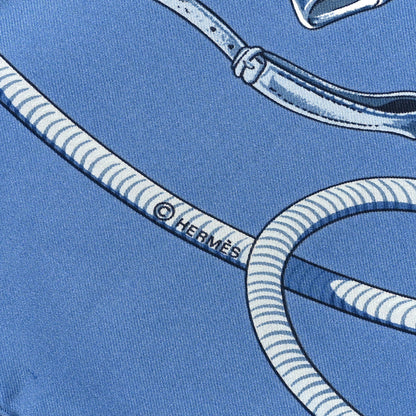 Hermes Silk Les Mustangs Double Face Scarf 90 3 of 4
