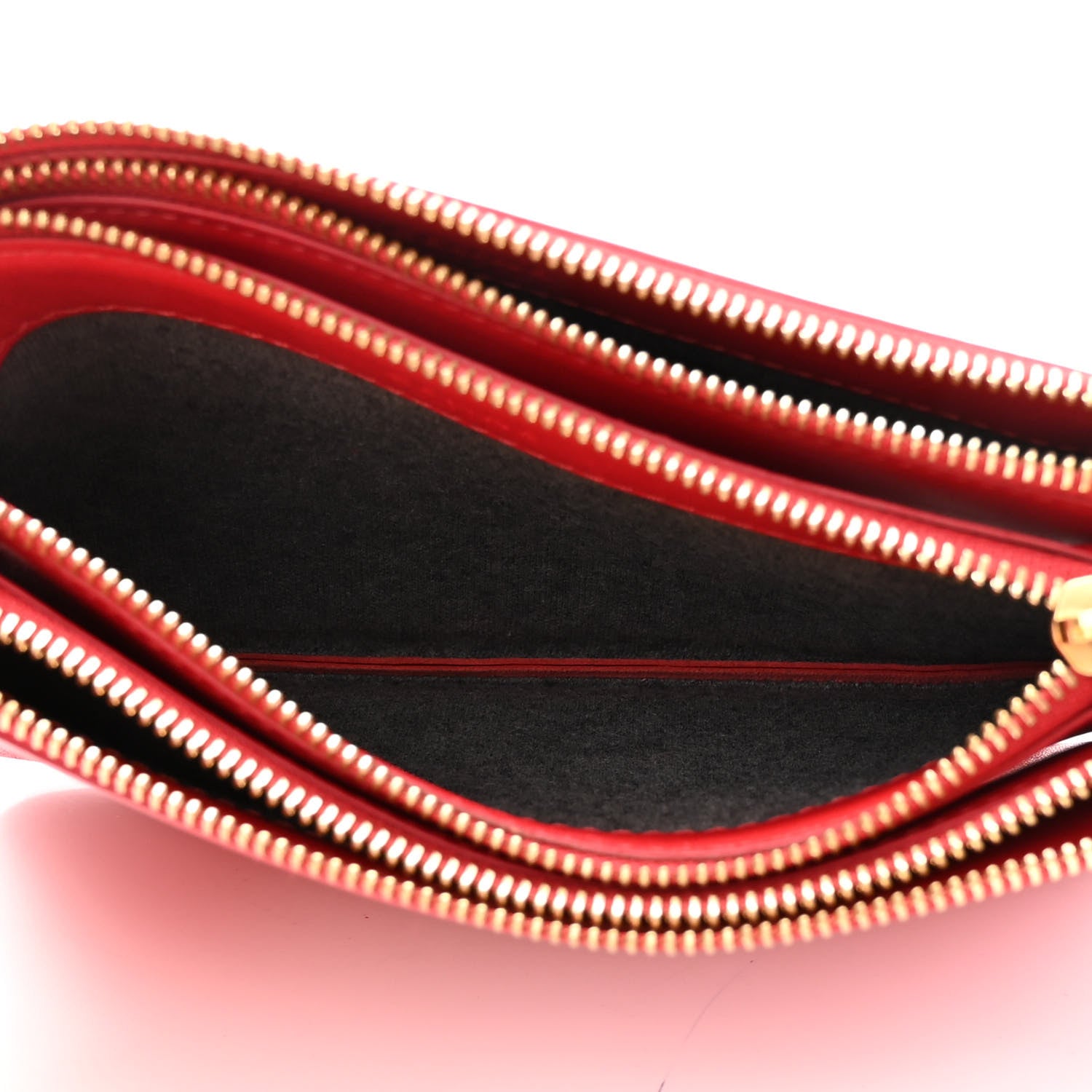 Celine Lambskin Small Trio Crossbody Bag Red 6 of 13