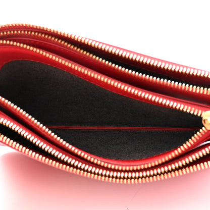 Celine Lambskin Small Trio Crossbody Bag Red 6 of 13