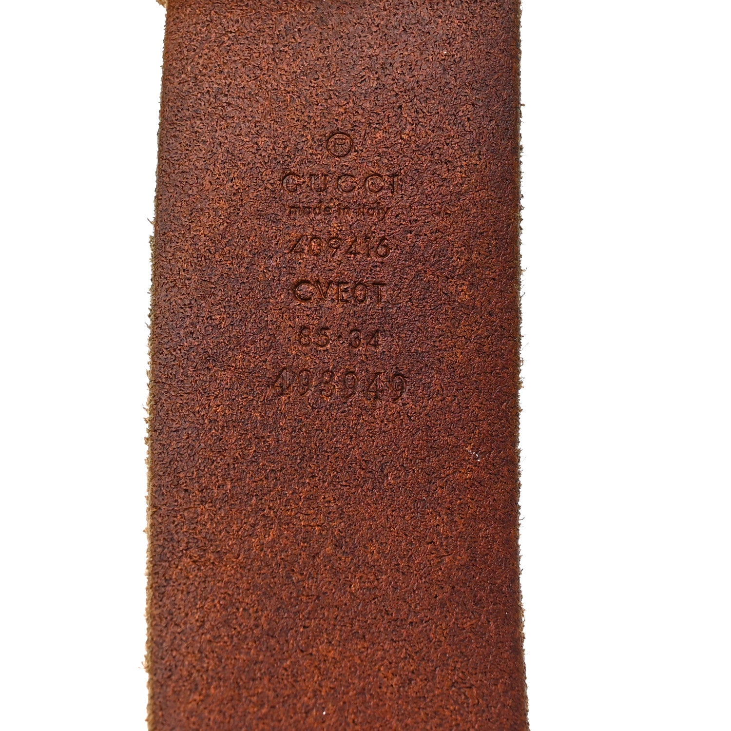 Gucci Faded Calfskin Double G 40mm Belt 85 34 Cuir 3 of 6