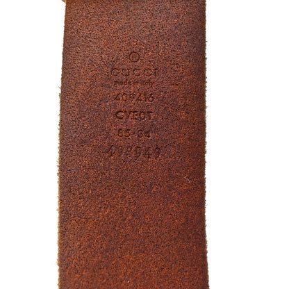Gucci Faded Calfskin Double G 40mm Belt 85 34 Cuir 3 of 6