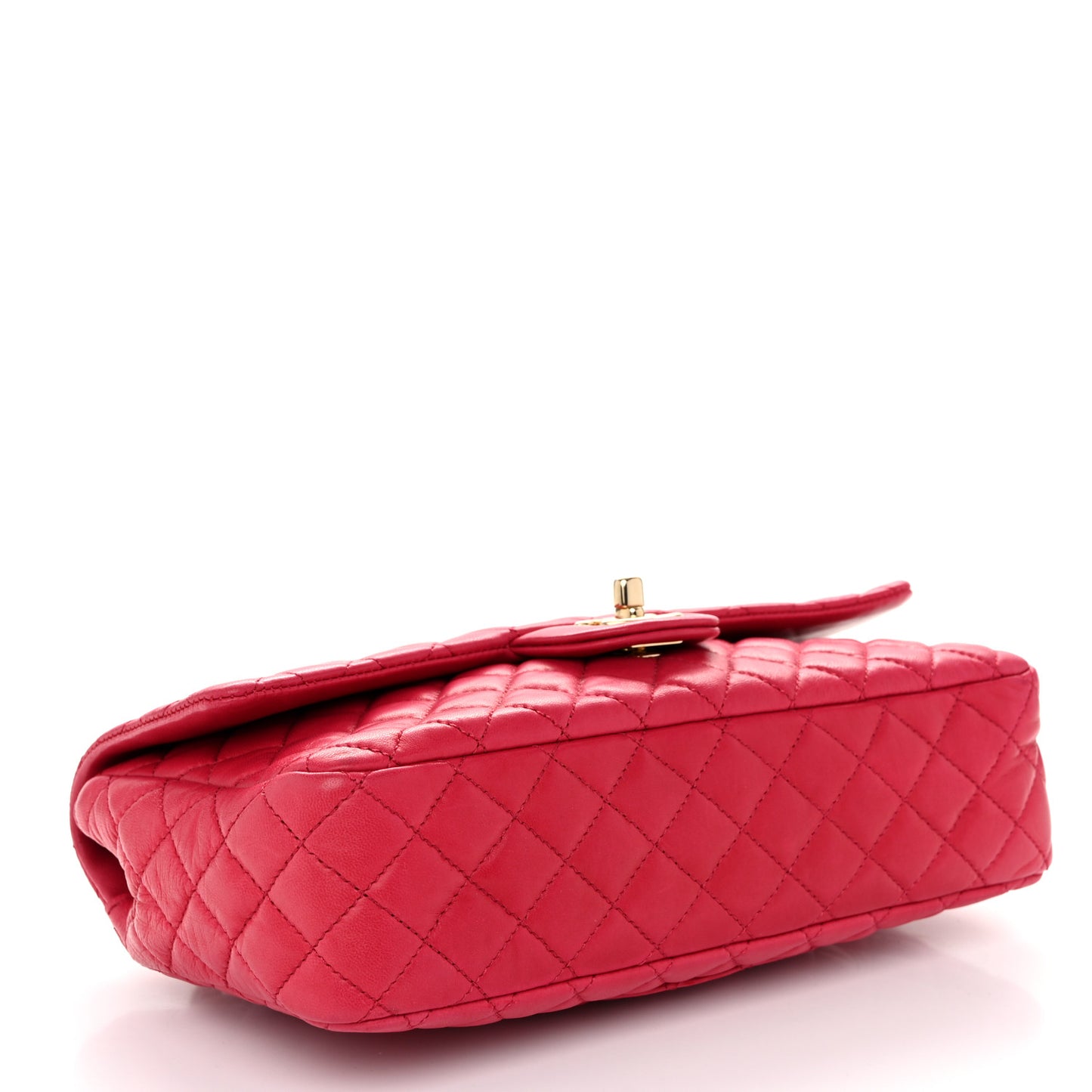 Lambskin Quilted Valentine Charms Medium Flap Red