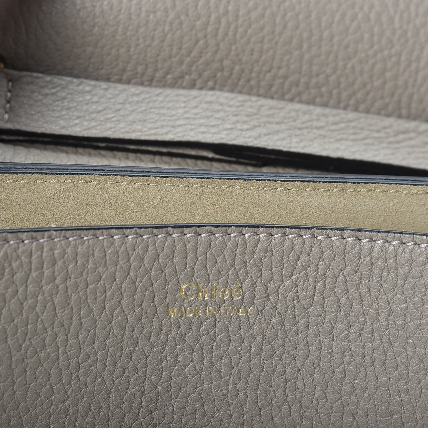 Grained Lambskin Mini Drew Shoulder Bag Motty Grey