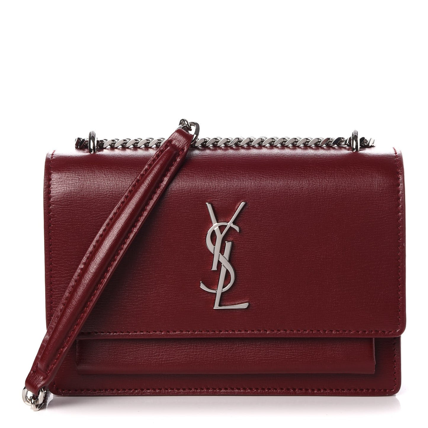 Calfskin Monogram Sunset Chain Wallet Palissandre