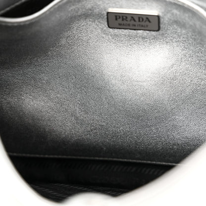Prada Spazzolato Cleo Shoulder Bag Argento 10 of 11