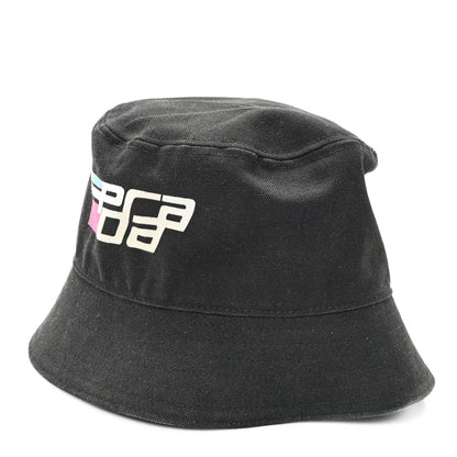 Prada Canvas Racing Logo Womens Bucket Hat M Black 1 of 9