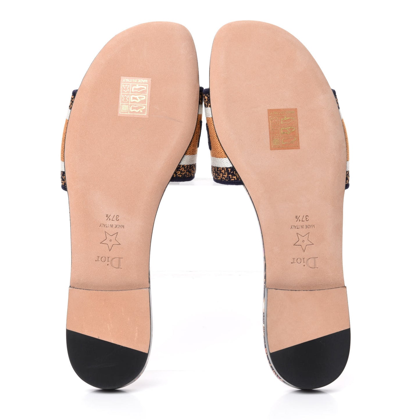 Canvas Embroidered Animals Dway Mules Slide Sandals 37.5 Multicolor