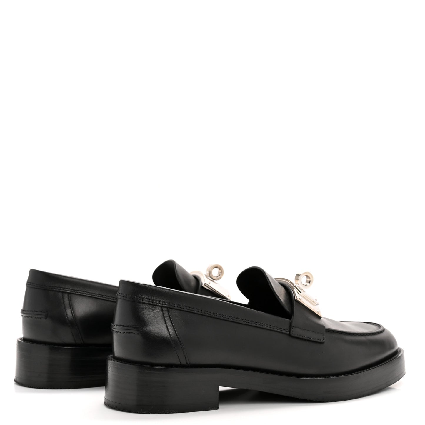 Calfskin Womens Hot Loafer 38 Black 39.5 Black