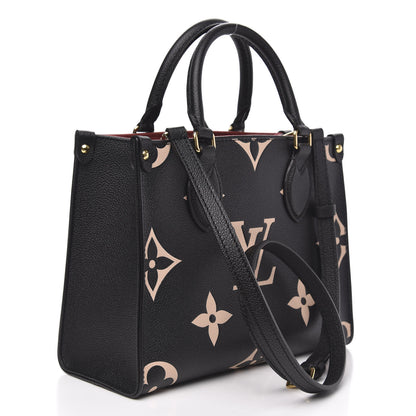 Louis Vuitton Empreinte Monogram Giant Onthego PM Black Beige 3 of 10
