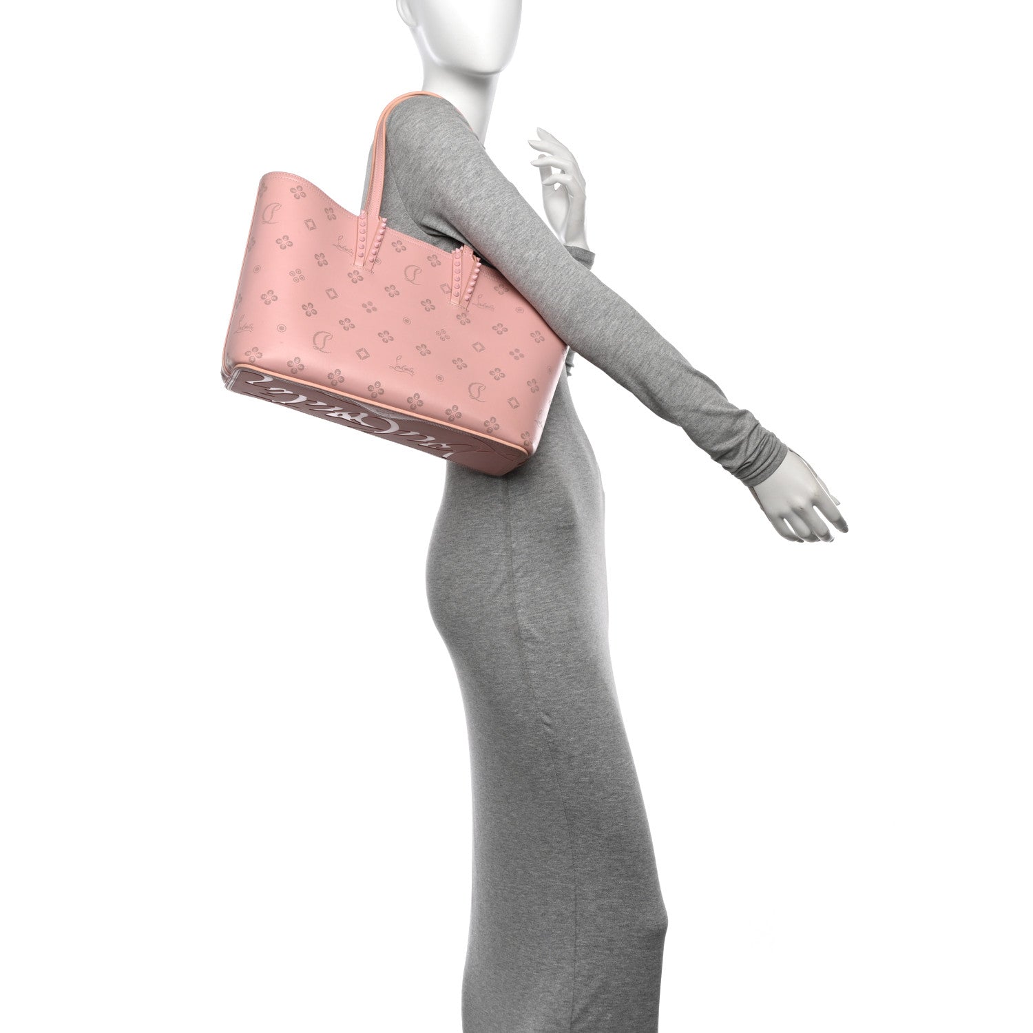 Christian Louboutin Calfskin Loubinthesky East West Cabata Tote Rosy 2 of 14