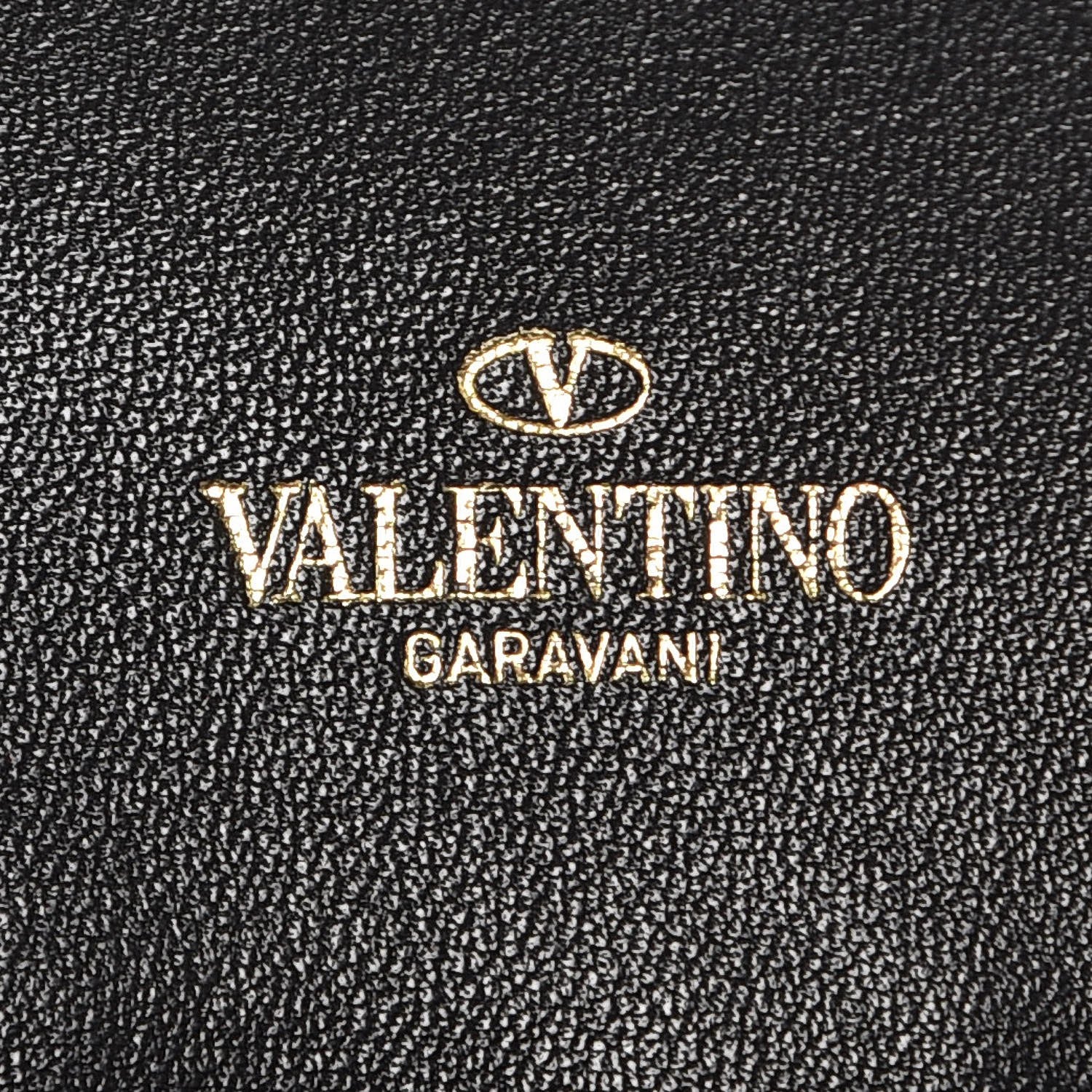 Valentino Garavani Vitello Rockstud Flap Wallet on Chain Black 6 of 7
