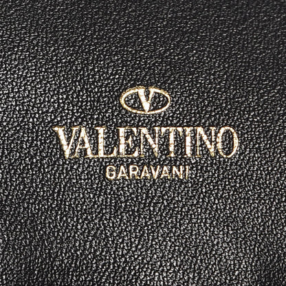 Valentino Garavani Vitello Rockstud Flap Wallet on Chain Black 6 of 7