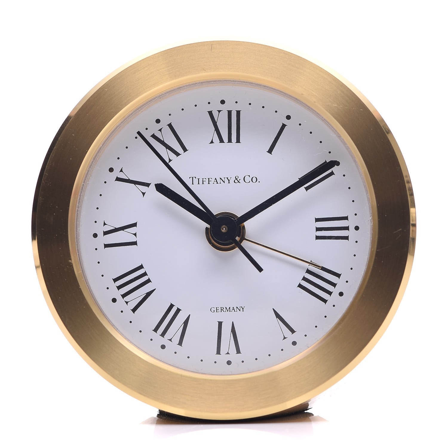 Tiffany Brass Round Quartz Alarm Clock Gold 1 of 5