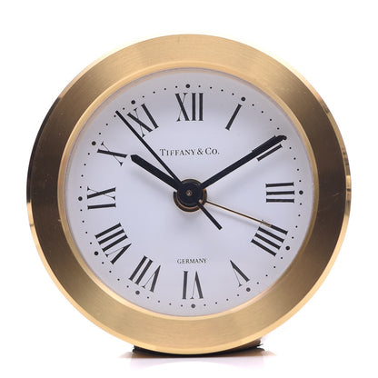 Tiffany Brass Round Quartz Alarm Clock Gold 1 of 5