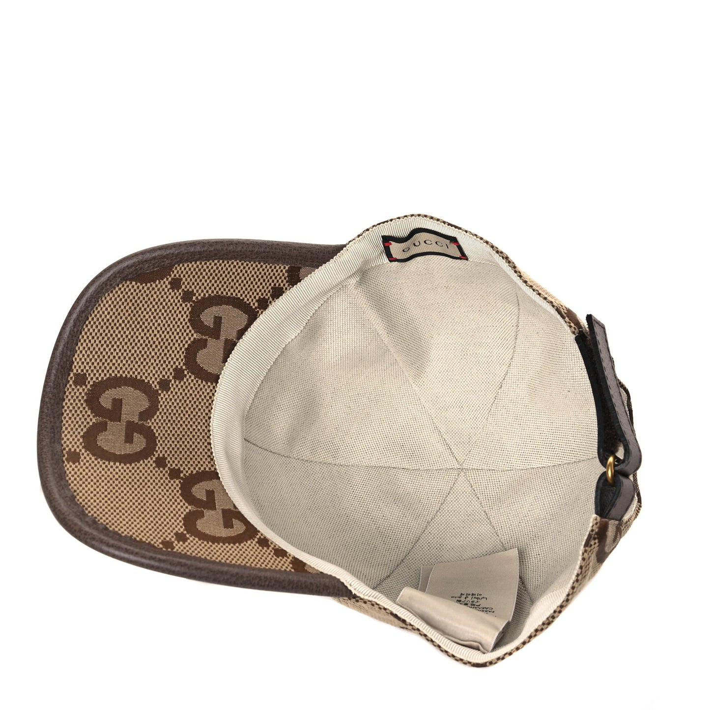 Monogram Jumbo GG Baseball Hat L 58 Camel Ebony
