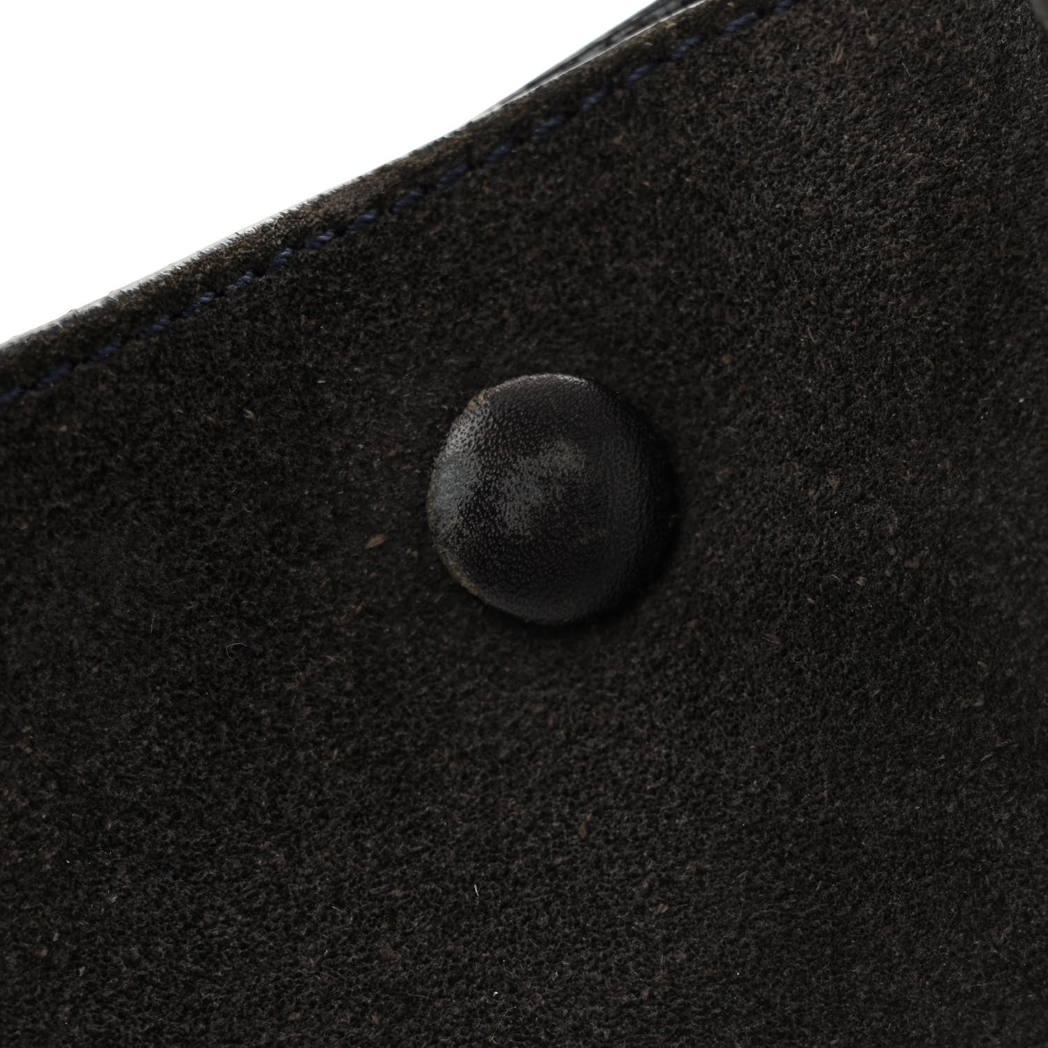 Celine Smooth Calfskin Suede Medium Trapeze Blue Black 16 of 18
